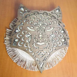 Decorațiune de perete - lup în 2 straturi