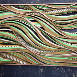 Decorațiune de perete din 5 straturi de lemn Natrure Flow